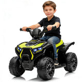 Garvee 6V Battery Powered Kids ATV Car with Lights and Music, 3.5mph Speed, Durable All-Terrain Tires, Safe Plastic Build, Toddler Ride-On Toy for Ages 3-6 - Yellow