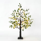Garvee Lighted Eucalyptus Tree 24” Tabletop Bonsai with 24 Warm White LED Lights Battery or USB Powered Bendable Branche Timer Function Artificial Indoor Tree for Home Decor Wedding Christmas