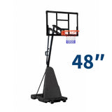 Garvee 48 Inch Portable Basketball Hoop System, 5.6 Ft to 10 Ft Height Adjustable Basketball Goal with Pull-Handle, 18" Rim, 400 LBS Impact Protection Base for Outdoor Driveway (X038-18XL, 81.5 Lbs) - 