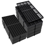 Garvee 18PCS Modular Plastic Pallets, 23.6" × 11.8" Grid Floor Mats for Garage and Basement