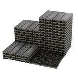 Garvee Waterproof Interwoven Deck Tiles 12"x12" 27PCS/Set for Outdoor & Indoor Patio, Composite Wood-Plastic, All-Weather Snap-Together Flooring, Easy DIY Installation, Grey - Grey -2