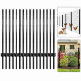Garvee Heavy Duty U-Channel Fence Posts for Farm and Garden – 15 Pack, 6 Ft, Black Steel, Anchor Plates, No-Dig, Rust Resistant, Outdoor Wire Fencing Support, Black, 6Ft (182.9CM) - Black