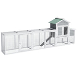 Garvee Spacious Outdoor Wooden Bird Cage – Large Chicken Coop with Run, Asphalt Roof, Nesting Box, Easy-Clean Sliding Tray – Perfect Aviary for 3-5 Chickens, Ducks, Rabbits – Sturdy 580 Chicken Cage, Green