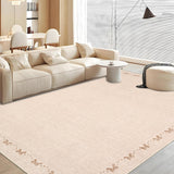 Garvee Modern Washable Area Rug for Living Room - Low Pile, Non-Slip, Mark Resistant Carpet - Soft Collapsible Bow Edge Design - Ideal for Bedroom, Dining Room, Nursery, Office - Beige Ivory, 9x12ft - Beige