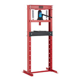 Garvee 12 Ton Hydraulic Press, H-Frame Hydraulic Shop Press, Adjustable Benchtop Floor Hydraulic Press for Automotive Repair, Metalworking, Industrial Workshop,Red