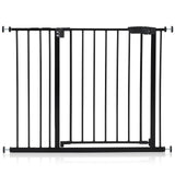 Garvee Auto-Close Baby Gate 30-41 Inch - Adjustable Pressure Mounted Safety Barrier - Double Lock, Drill-Free, for Doors, Stairs & Hallways, Child & Pet Standard - Black - Black