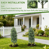 Garvee Lifelike Artificial Boxwood Topiary Trees Set of 2 – Realistic Faux Shrubs in Planters – UV Resistant Decorative Greenery for Home, Office, Garden, or Weddings – 90CM Size