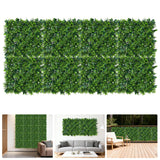 Garvee Artificial Green Wall Panels, 8-Pack 50 x 50 cm Plastic Leaf Tiles for Home Decor, Photo Backdrops and Event Styling - 