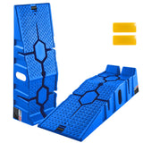 Garvee 2-Pack Low Profile Vehicle Service Ramps - 6.7 in Lift Height, 3.5 Ton (6600 lb) Capacity Heavy Duty Car Lift Ramps, Blue - Color: Blue