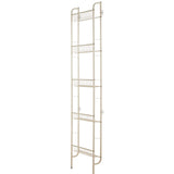 Garvee Space-Saving 5-Tier Bathroom Storage Rack - Slim Freestanding Shelf for Small Spaces - Anti-Slip Base - Ideal for Bathroom, Kitchen, Laundry Room, Pantry - light beige - Off-White