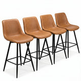 Garvee Modern Bar Table & Stool Set – Durable, Stylish Furniture for Game Room, Kitchen, Lounge, or Home Entertainment - Brown