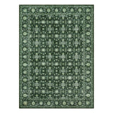 Garvee 9' × 12' Vintage Persian Medallion Area Rug, Machine Washable Non-Slip Low-Pile Soft Rug for Living Room, Bedroom & Dining Room, Green - Green