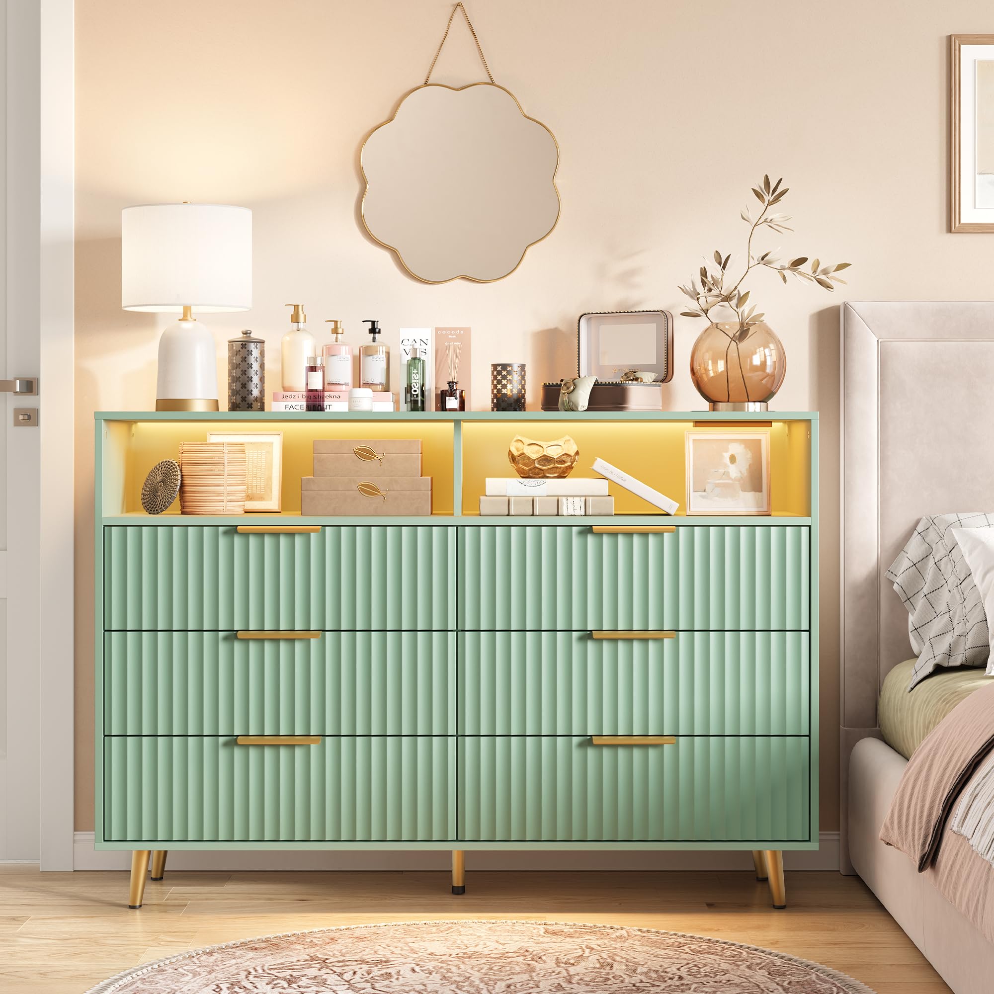 green 6 drawer dresser Reagan - 6 Drawer Dresser