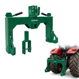 Garvee Heavy Duty 3-Point Quick Hitch Tool Set for Category 1 Tractors - Upgraded Versatile Adapter, 2" Receiver, 5-Level Adjustable Bolt, 3000 lbs Capacity, Quick Attach, Trailer Hitch Attachment - Green - Green