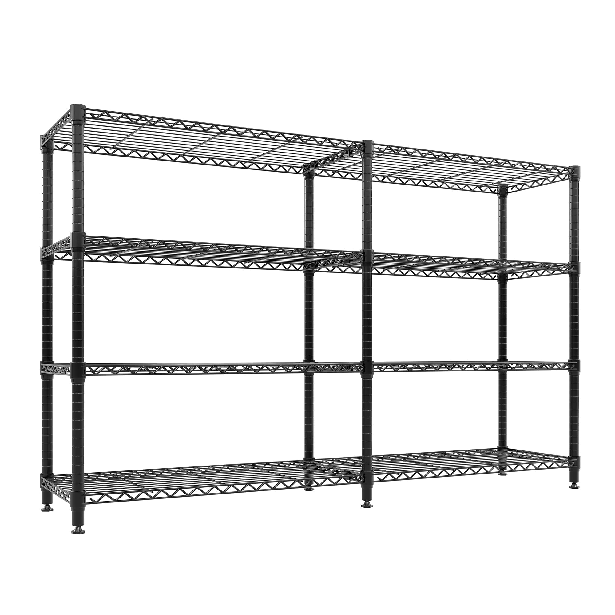 Garvee Garvee 4-Tier Metal Wire Storage Rack Adjustable Shelves Rust-Resistant ...