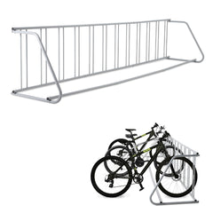 Garvee Single Side 12 Bike Floor Rack 12-Bike Capacity Heavy Duty Steel Vertical Storage Marine-Grade Powder Coating Freestanding Weighted Base For Garages & Yards - Gray | 12-Car Single-Sided