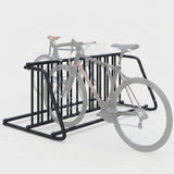 Garvee 10-Bike Floor-Standing Bicycle Parking Rack – Heavy-Duty Q235 Steel Double-Sided Bike Stand, Indoor and Outdoor High-Capacity Two-Way Storage Organizer for Bicycles (Black)