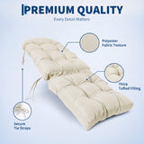 Garvee Adirondack Chair Cushion for Patio Furniture, 44 x 19 x 4 in Water-Resistant High-Elastic Replacement Seat Pad with Thick Support, Beige - Beige
