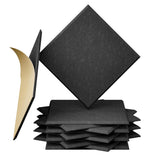 Garvee 12-Pack Self-Adhesive Acoustic Felt Wall Panels, Hexagon/Square 0.9" Thick Soundproof Sound Absorbing Panels for Echo & Noise Reduction in Studio/Office, Black - Black