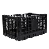 Garvee 1-Pack 52L Collapsible Storage Crate, 130 lb Load Rating, for garages, camping and vehicle trunks, Black