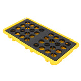 Garvee Spill Containment Pallet with Drain - 51.2" x 26.8" x 5.9" Heavy-Duty PP Leakproof Tray, 5000 Lbs Capacity 2-Way Forkliftable Industrial Spill Control Platform