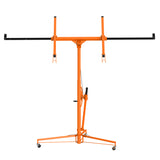 Garvee 11' Drywall Lift & 400 lb Engine Creeper Set, 360° Swivel, 60° Tilt, 3 Locking Casters, Orange/Black