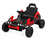 Garvee 12V Kids Ride-On Car, Battery Powered Electric Vehicle - Dual Motors - 4-Wheel Design - EVA Wheels - Rechargeable Driving Toy - Color: Red - Red