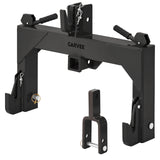 Garvee Heavy-Duty 3-Point Quick Hitch Adapter with 2" Receiver – Reinforced Rib – 3000 lbs Lift – No Bushing Needed – 5-Level Adjustable Bolt – Category 1 Tractor Attachment – Durable Metal – Black Powder Coated Finish - Black