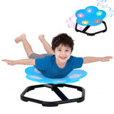 Garvee 360° Swivel Sensory Chair for Kids - Lights & Music - Ergonomic Flower Seat - Promotes Balance & Coordination - Durable Steel & PP - Non-Slip Base - Supports 220 lbs - Blue - Blue