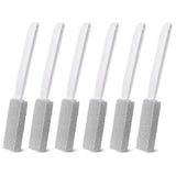 Garvee 6 Pack Gray Toilet Brush with Bubble Pumice Stone – Strong Multi-Surface Mark & Mark Remover – Extended 13.4" Ergonomic Handle – Durable Hanging Plastic Design – Bathroom Cleaning, Color: Gray, Size: 13.5+20.5cm