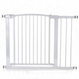 Garvee Pressure Mounted Baby & Pet Safety Gate – Adjustable 30-41 Inch Width – Auto-Close, Double Lock, No-Drill Metal Barrier for Doorways, Stairs & Hallways – Curved Design – White - White&Curved