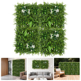 Garvee Artificial Boxwood Hedge Panels - Realistic Faux Greenery Privacy Screen - Interlinked Plant Wall Trellis for Indoor Outdoor Home, Garden, Balcony, Patio Decor - 4 Pack, 50x50CM