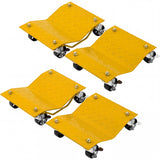 Garvee Heavy Duty Car Wheel Dolly Set – 6000 lbs Capacity – Carbon Steel Construction – 360° Rotating Casters – Ideal for Moving Cars, SUVs, Pickups, ATVs, Tractors – Yellow | 4-Pack