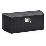 Garvee 36" x 13.8" x 13.8" Trailer Tongue Tool Box, Aluminum Diamond Plate Storage Box with Lock, Waterproof Truck & Trailer Tongue Toolbox, Black