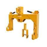 Garvee Heavy Duty 3-Point Quick Hitch Tool Set for Category 1 Tractors - Upgraded Versatile Adapter, 2" Receiver, 5-Level Adjustable Bolt, 3000 lbs Capacity, Trailer Hitch Attachment - Yellow - Yellow
