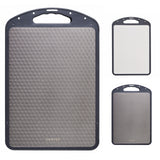 Garvee Titanium Cutting Board for Kitchen, 15.4" x 10"×0.8" Double-Sided, Food Grade, Non Toxic Chopping Boards with Non-Slip Design & Handle, Dishwasher Safe Metal Cutting Boards for Home, Outdoor
