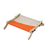 Garvee Cat Window Perch, Cat Radiator Bed Hammock, Holds Up to 18kg Wooden Seat Cats Bed, No-Screw Adjustable and Suction Cups, for Windowsill, Bedside, Radiator, Easy Assembly - Gray Orange