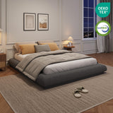 Garvee Modern Floating Platform Bed Frame - Upholstered Cloud Design - Noise-Free - Easy Assembly - No Box Spring Needed - King Size, Dark Gray - Dark Gray