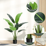 Garvee Lifelike Canna Palm Artificial Plant – 120cm Realistic Faux Greenery – Lush Textured Leaves – Easy Care Decorative Potted Tree for Indoor & Outdoor Home, Office, Living Room, or Garden – Color: System Default