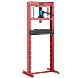 Garvee Heavy Duty 20 Ton H-Frame Hydraulic Shop Press – Floor & Benchtop Manual Press for Automotive, Metalworking, Workshop, Adjustable Garage Equipment – Reliable Performance – Red New, 20Ton