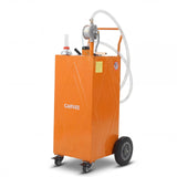 Garvee 30 Gallon Fuel Caddy with Manual Pump, Portable Fuel Transfer Tank on Wheels, Heavy Duty Gasoline & Diesel Storage Container for Trucks, Boats, ATVs, Lawn Mowers, Farm Equipment