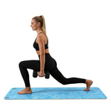 Garvee 71" x 24" Hanging Exercise Mat, 5.5 Lbs 5mm Thick PVC Fitness Mat with Metal Grommets, Non-Slip Workout Mat for Home Gym, Yoga, Pilates & Fitness Studio (Multicolor) - 71*24Blue