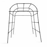 Garvee 7.2ft Metal Garden Arch Trellis for Climbing Plants - Outdoor Vine Support for Raised Beds - Black Steel Plant Support Frame - Color: Black