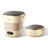Garvee Collapsible Mini Washing Machine 13L – Portable Automatic Washer with 3 Cleaning Modes & Spin Basket – Deep Cleaning for Small Clothes, Baby Items, Dorm, Apartment, RV, Hotel, Camping – Beige 13L US Plug - Beige