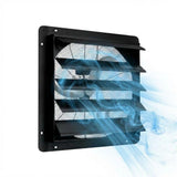 Garvee High-Efficiency Wall Mounted Shutter Exhaust Fan for Garage, Attic, Shop, Greenhouse – 24 Inch, 3837 CFM, 150W, 1400RPM, Quiet Aluminum Blades, Automatic Louvers, AC Model, 120V, Black – Includes Extra Gloves – 24-inch louver exhaust fan AC model - 24-Inch Louver Exhaust Fan Ac Model 150W 3837Cfm 1400Rpm 120V Us Standard Black With An Extra Pair Of Gloves