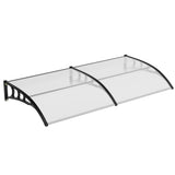 Garvee Clear Polycarbonate Outdoor Door Awning Canopy - 40"x80"- UV, Rain, Snow, Sun Protection - Sturdy Plastic Steel Bracket - Home Window & Entrance Shelter - Transparent Color - Transparent