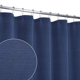 Garvee Modern Striped Navy Blue Fabric Shower Curtain – Sturdy Waterproof Polyester, Washable, Extra Long 72x84 Inch, Weighted, Neutral Décor, Home, Hotel, RV, USA Specs, Color: Navy, Size: 72x84 Inch