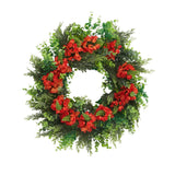 Garvee 20 Inch Artificial Dragon Beard Flower Wreath, Greenery Wreath for Front Door, Porch, Wall, Indoor Outdoor Home Decor, Year-Round Accent for Farmhouse, Rustic, Modern Style
