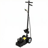 Garvee 22 Ton Air Hydraulic Low Profile Floor Jack – 44,000 lbs Capacity – Dual Power (Air/Manual) – 9"-17.7" Lift Range – 4 Adapters – 46" Adjustable Handle – Internal Circulation Pneumatic Service – 22T Top, MR8021-1 Black