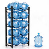 Garvee Heavy-Duty 5 Gallon Water Bottle Rack, 25.5*13.5*54 inch, 10-Bottle 5-Tier Double Row Detachable Jug Storage Stand for Water Cooler Bottles, 400 lb Capacity, Space-Saving for Office Kitchen Garage